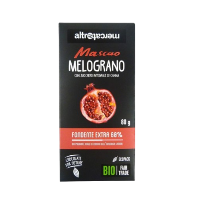 Chocolate con granada negro 60% Mascao Ecológico  