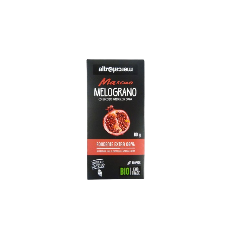 Chocolate con granada negro 60% Mascao Ecológico  