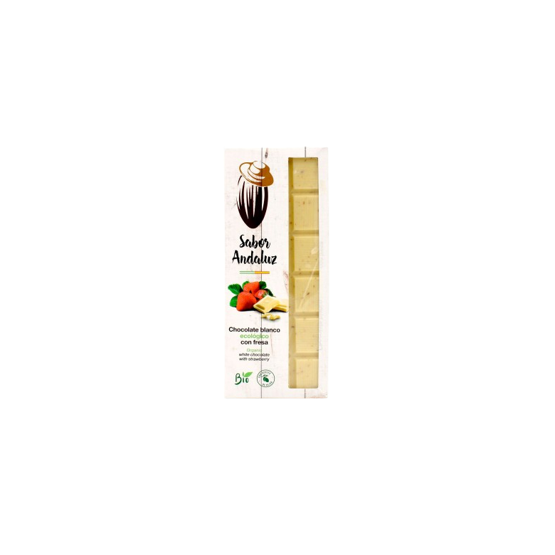 White chocolate with strawberries 100g Organic