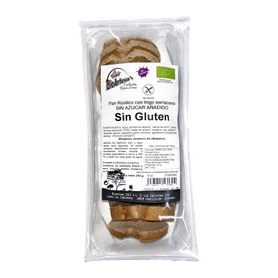 Pan rustico Sarraceno Sin Gluten 250g Ecológico  