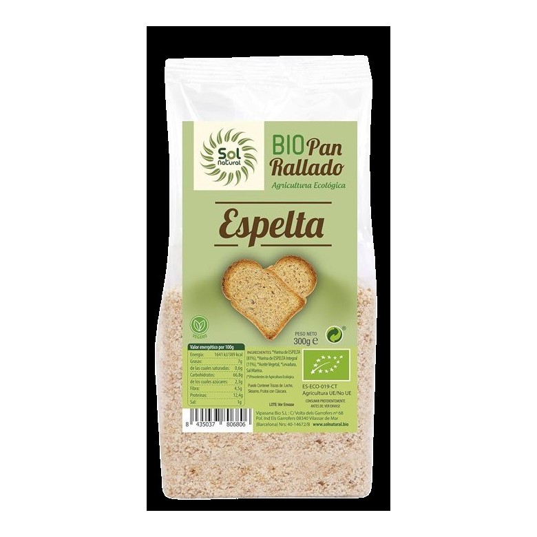 Pan rallado de espelta Ecológico