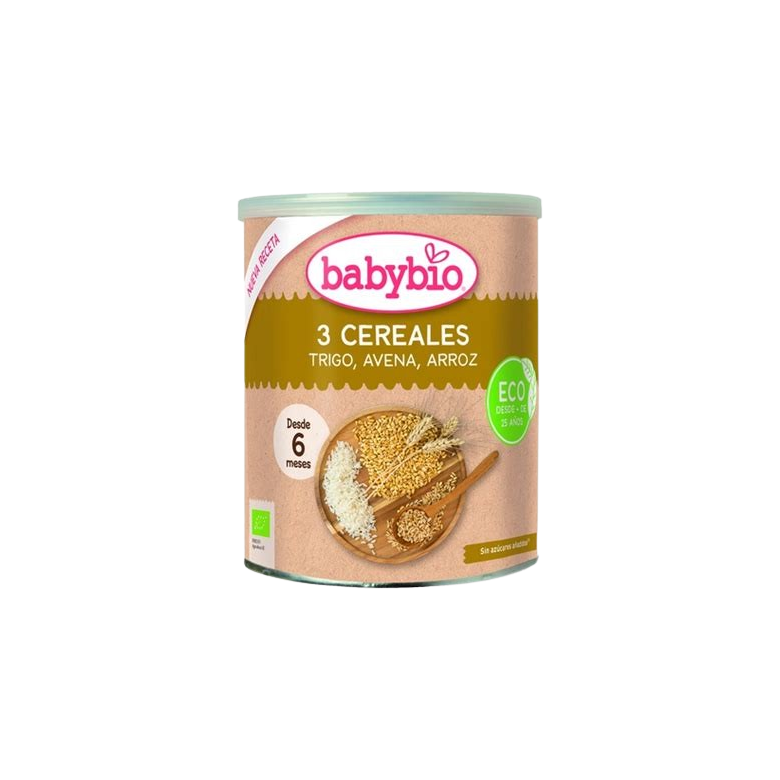 Papilla 3 cereales 220g ecológica