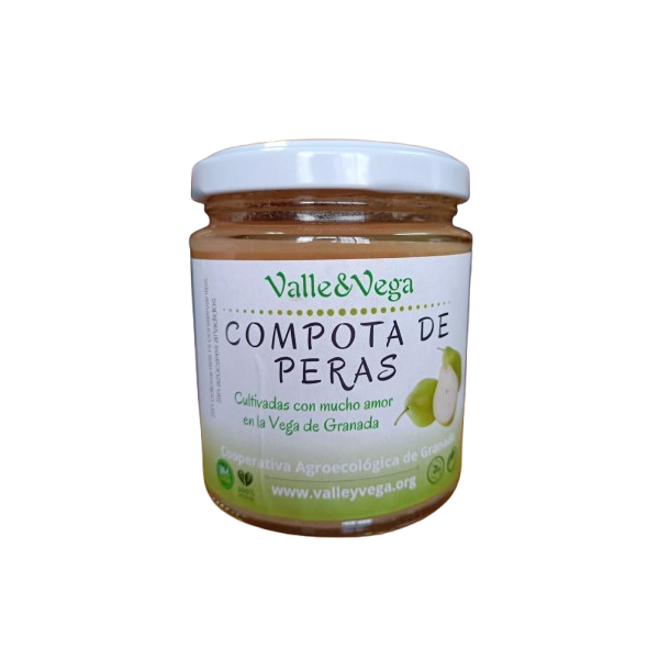 Compota de PERA SIN AZUCAR 250g Ecologica Valle y Vega