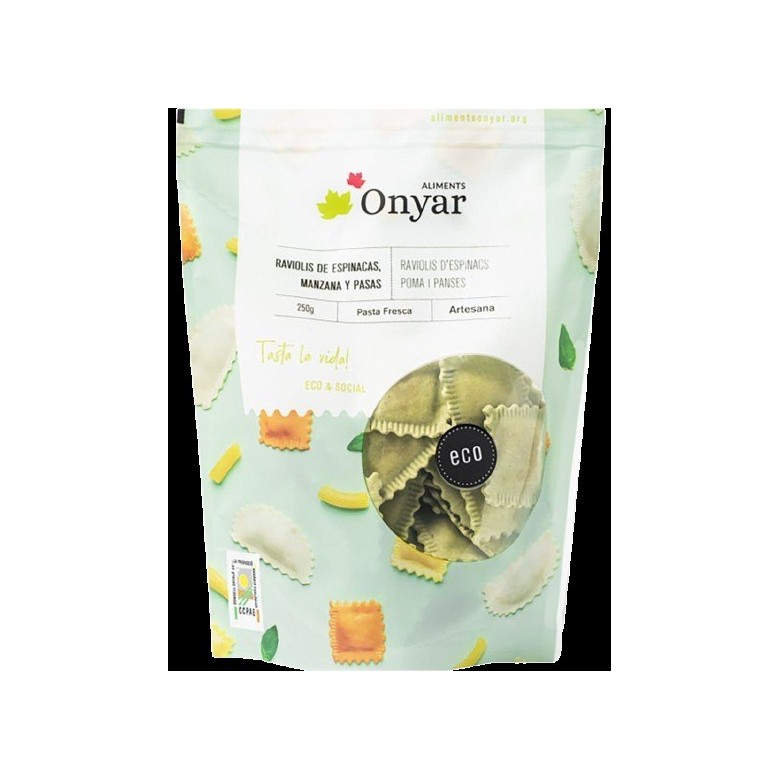 Spinach, apple and raisin ravioli Organic , 250g