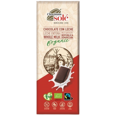 Chocolatina con leche 25g Ecológica 