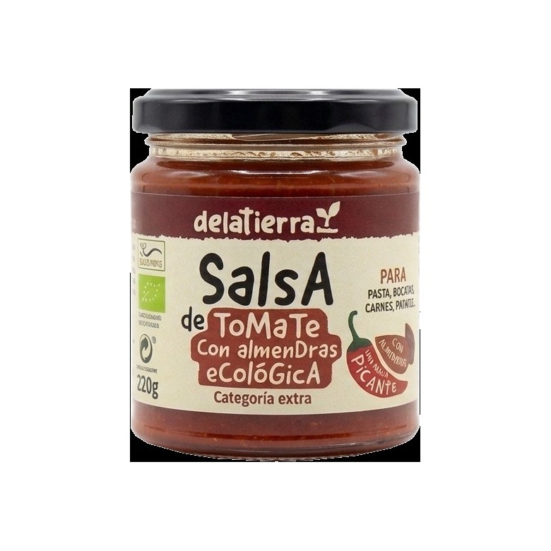 Salsa picante con almendras delatierra 250ml Ecológico 