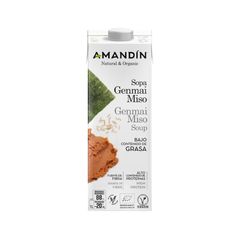 Sopa Genmai Miso 1L Amandin Ecológica