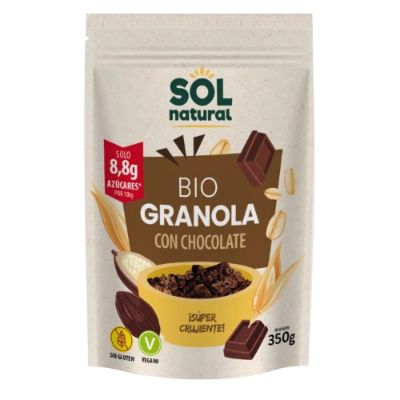 Granola avena chocolate sin gluten 350g Ecológico 