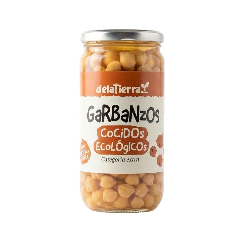 Cooked Chickpeas 720ml delTierra organic