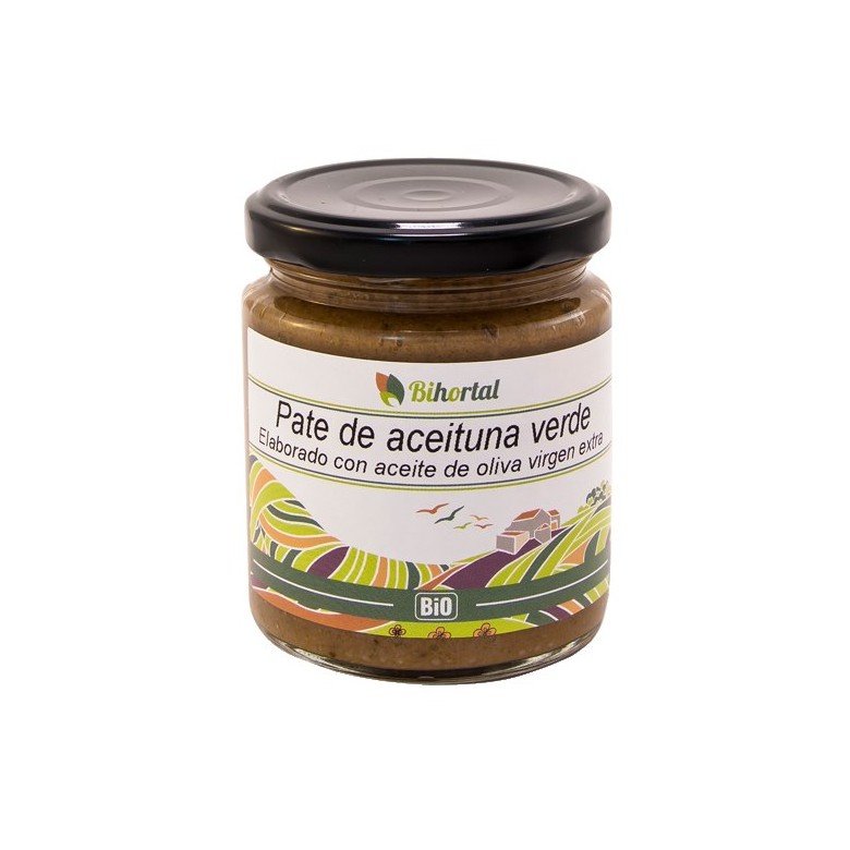 Green olive pate 220g Organic