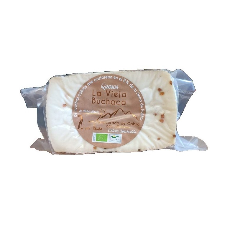 Queso SEMICURADO ALHOLVAS MITAD 450g aprox. Vieja Buchaca Ecológico     
