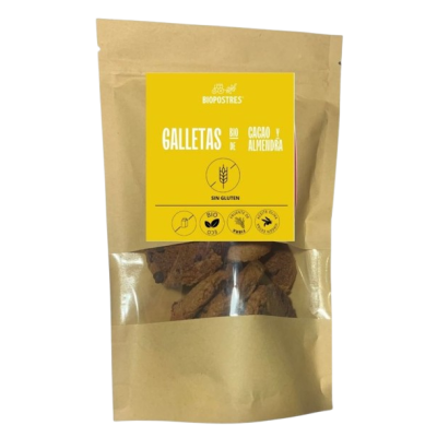 GLUTEN-FREE cocoa and almond biscuits 150g Organic