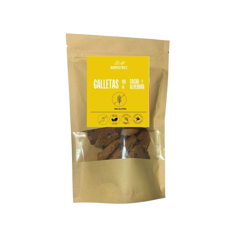 Galletas de cacao y almendra SIN GLUTEN 150g Ecológicas 